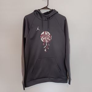 Jordan Sweater Size Medium Gray Mens Lmp Basketball Hoodie